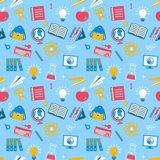 校园元素无缝背景
