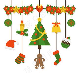 圣诞节挂饰矢量