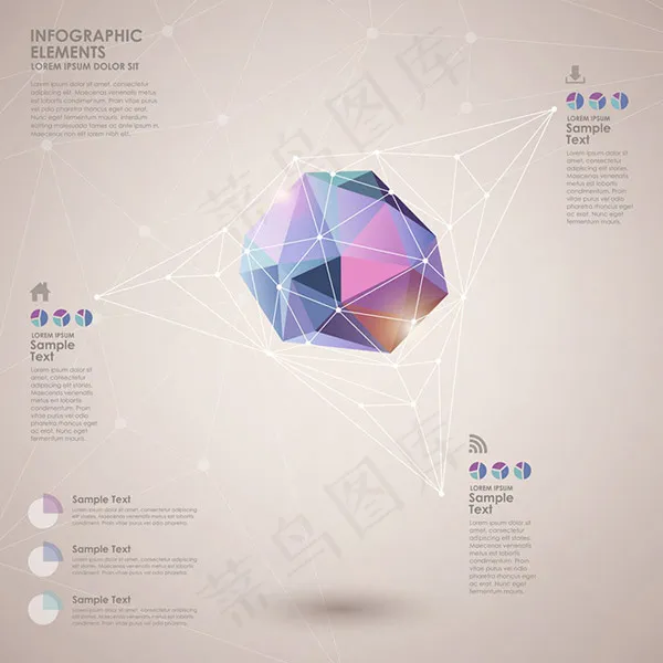 商务信息图表eps,ai矢量模版下载
