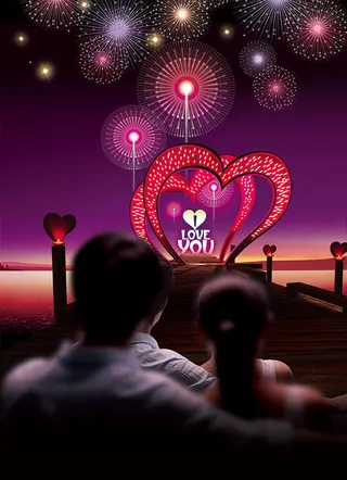 情人节码头烟火