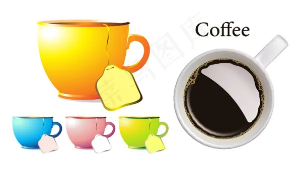 茶杯和咖啡杯