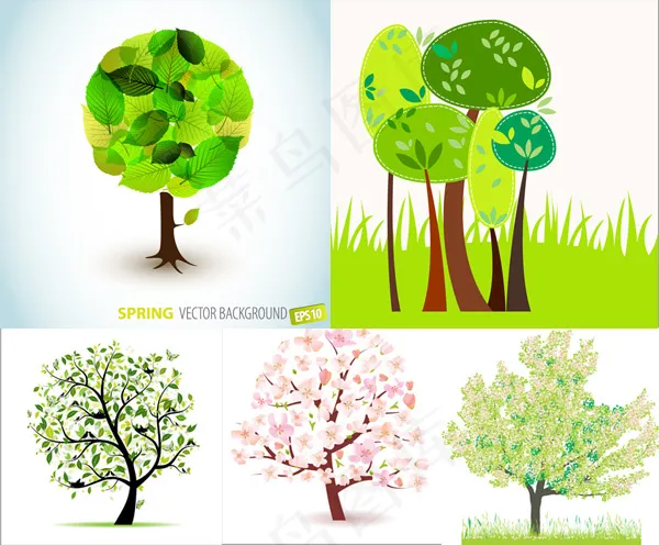 绿色环境图标eps,ai矢量模版下载