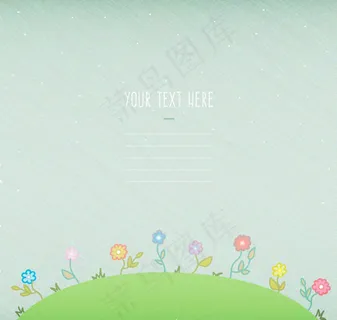 花朵空白文本背景