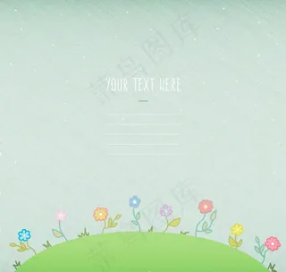 花朵空白文本背景