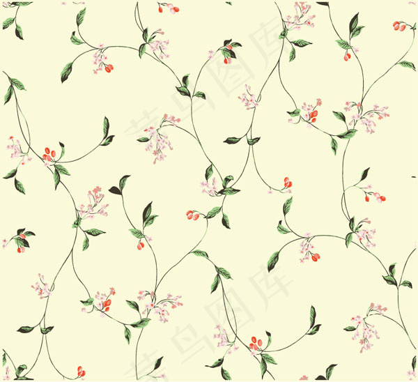 素雅小花花纹