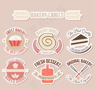 烘培食品标签,免抠元素