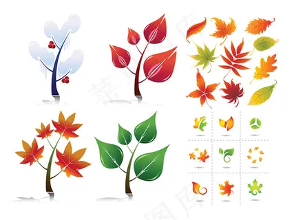 树叶矢量素材