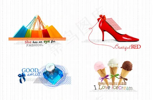 生活装饰元素8,免抠元素