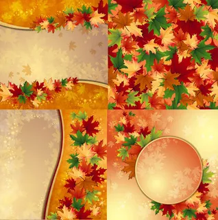 璀璨枫叶背景,背景元素