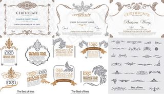 欧式古典证书花纹