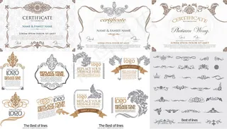 欧式古典证书花纹