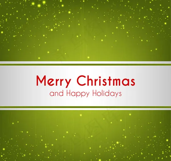 绿色圣诞节贺卡ai矢量模版下载