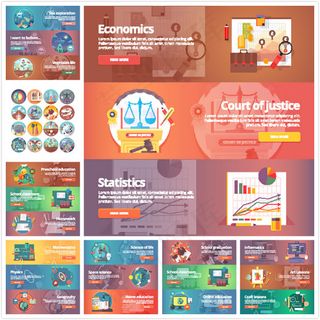 时尚扁平化元素,背景元素