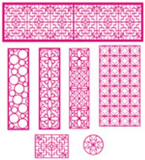 镂空花格雕图案