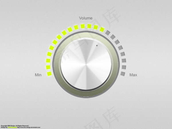 音量控制旋转psd模版下载