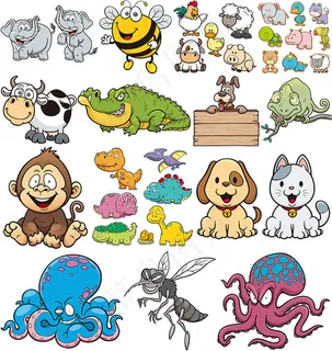 卡通动物矢量,免抠元素