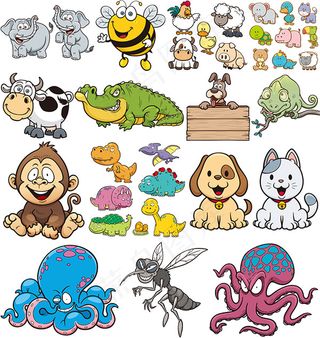 卡通动物矢量,免抠元素
