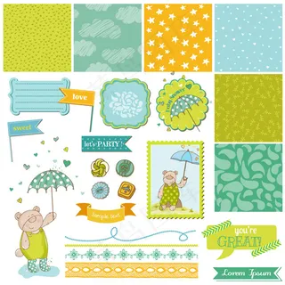 童趣标签与背景