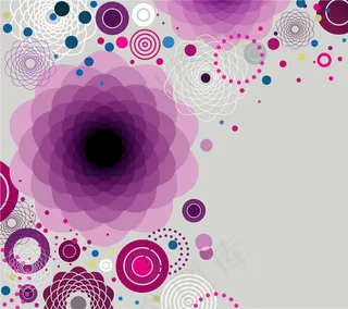 圆形花纹图案背景
