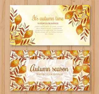 秋季树叶banner