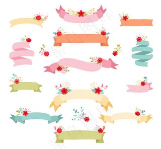 卡通花卉装饰丝带