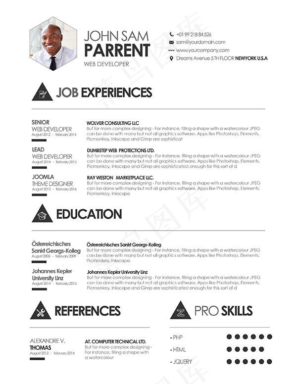 简洁历简历模板