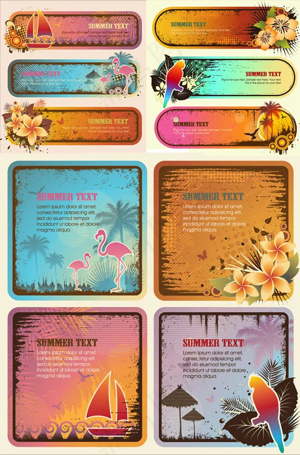 热带环境主题eps,ai矢量模版下载