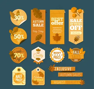 秋季促销标签吊牌