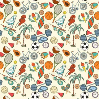 夏日度假元素背景