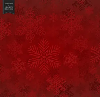红色雪花背景