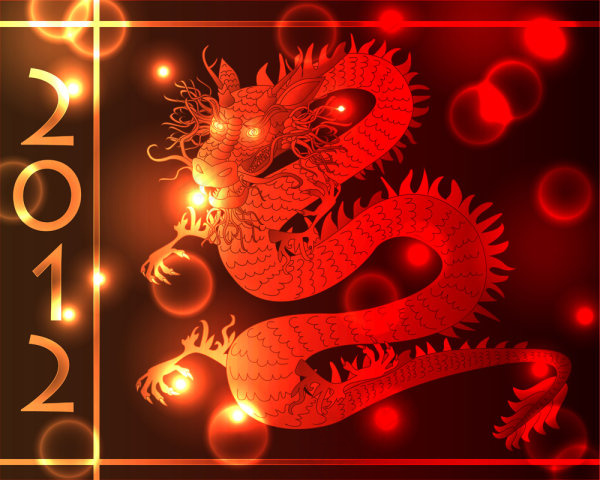 2012龙年素材2eps,ai矢量模版下载