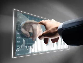 触碰统计图表的手