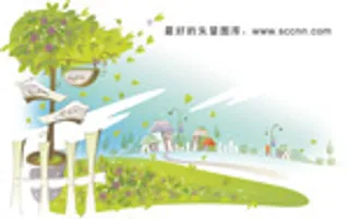 韩国矢量手绘风景插画_8