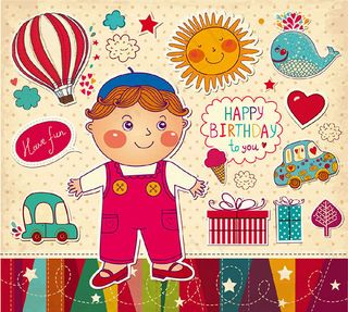 男孩生日剪贴画