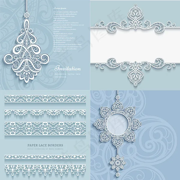 欧式花纹边框eps,ai矢量模版下载