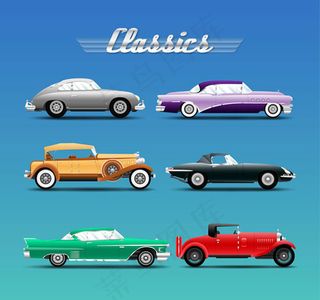 复古汽车矢量