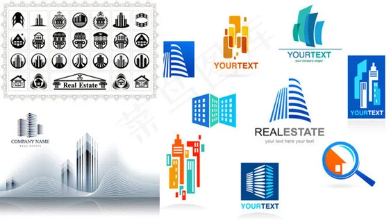 房地产logo图标,免抠元素