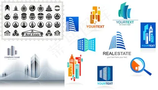房地产logo图标,免抠元素