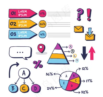 手绘信息图元素 手绘信息图元素