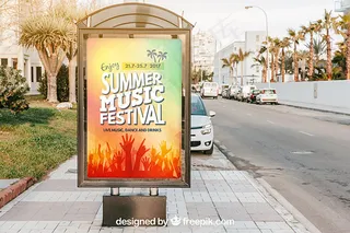 街道灯箱广告样机