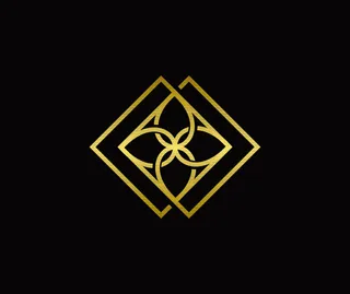 重叠交叉花朵标志