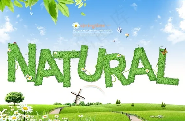 春季自然风景(3500X2300(DPI:300))psd模版下载