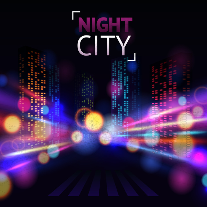 夜色下城市eps,ai矢量模版下载
