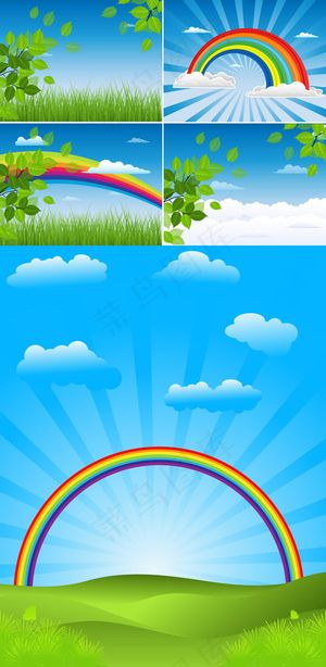 美丽彩虹景色