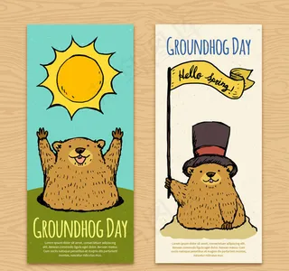 土拨鼠日banner