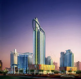 现代购物广场鸟瞰