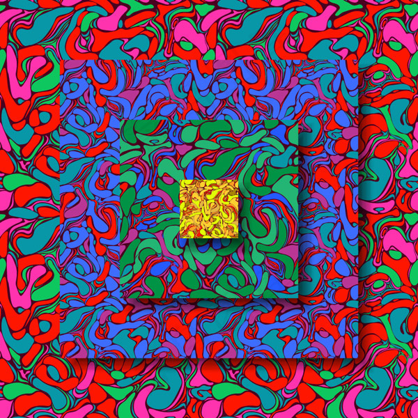 油彩花纹层叠背景