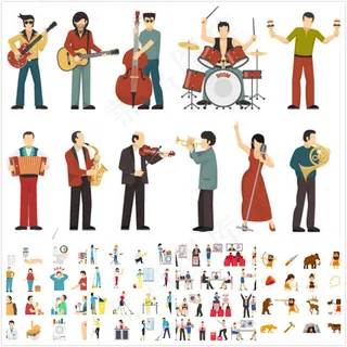 各式各样人物矢量