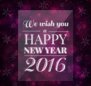 紫色光晕新年贺卡