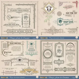 欧式边框矢量 欧式边框矢量